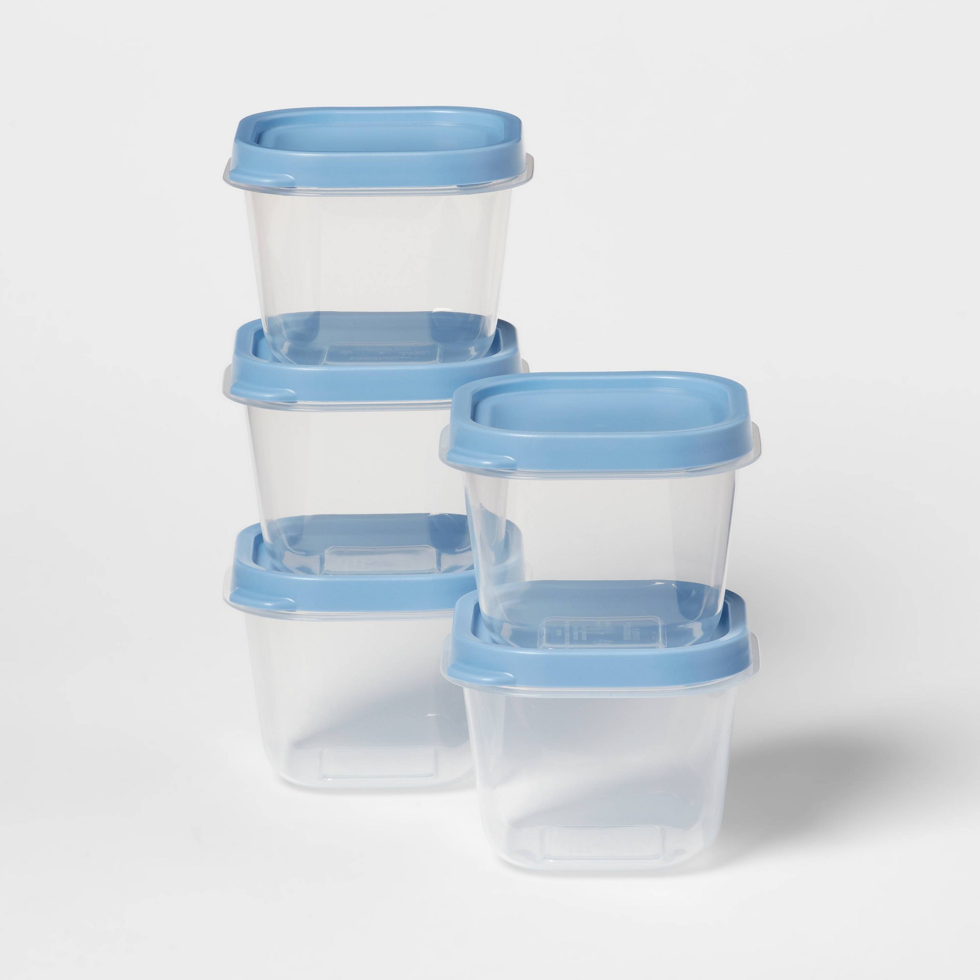 Meal Prep Kitchen - 10個入り青色プラスチック食品保存容器セット（蓋付き）、キッチンでの鮮度保持のための2カップミールプレップボックス