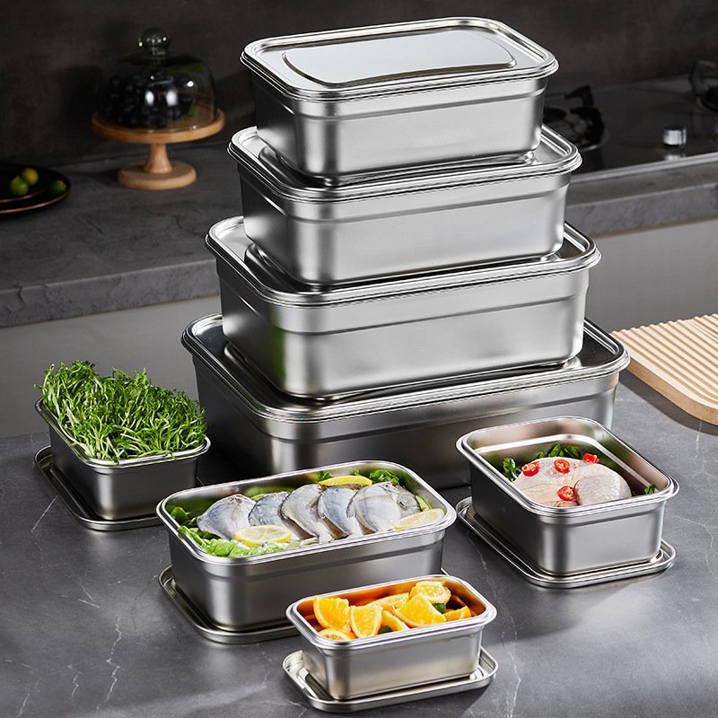 Meal Prep Lunch Boxes - 304ステンレス鋼断熱ランチボックス、学生ワーカーポータブル漏れ防止新鮮養蜂、密閉ボックス、食品保存、ピクニックボックス