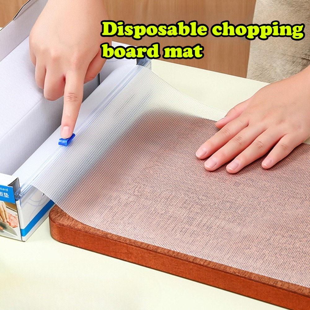 Food Prep Mat - 使い捨てカッティングボードマット、滑り止めキッチン用カットペーパー、肉、果物、ベビーフード用、屋外用ポータブル食品準備用シート