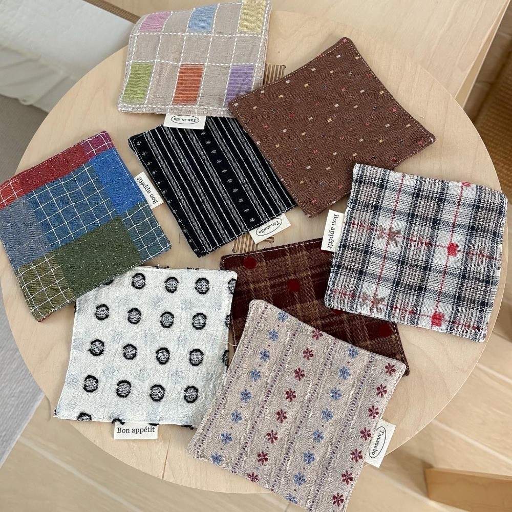 Food Prep Mat - 新しい色のウォーターカップマット綿キルティング生地コースター装飾西洋料理マット家の装飾断熱テーブルマット