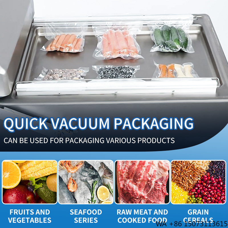 Meal Prep Kitchen - DZ-500業務用真空シーラー、ダブルチャンバー式、商品のパウチ包装用、ダブルチャンバー真空包装機
