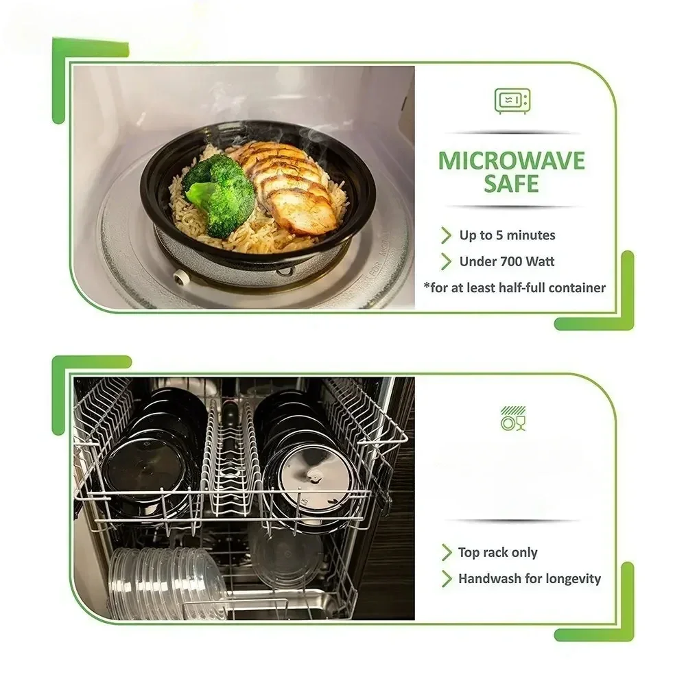 ふた付きプラスチック製食品容器,食品調理容器,ポータブル弁当 - Meal Prep Lunch Boxes のレビューと価格