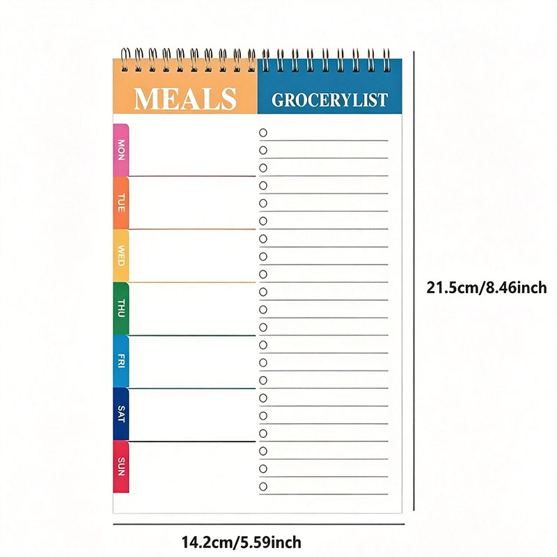 週間食事計画ノートパッド 5.6x8.5インチ、50ページ、 - Food Prep Mat のレビューと価格