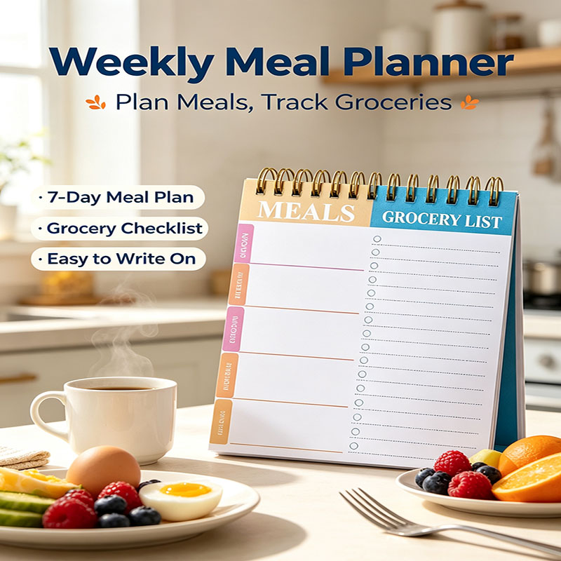 週間食事計画ノートパッド 5.6x8.5インチ、50ページ、 - Food Prep Mat のレビューと価格