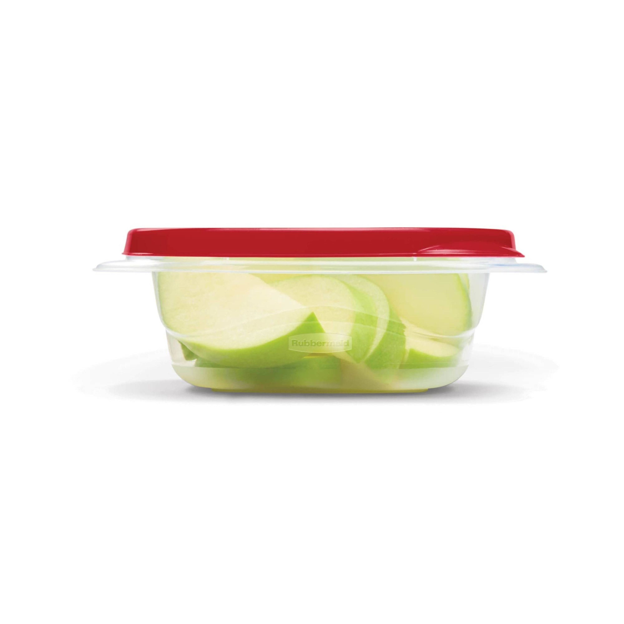赤い蓋付き食品保存容器5個セット、1.26カップの再利用可能 - Meal Prep Kitchen のレビューと価格