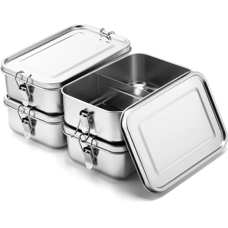 304ステンレス鋼製 1200/2400ml ランチボックス - Meal Prep Lunch Boxes のレビューと価格