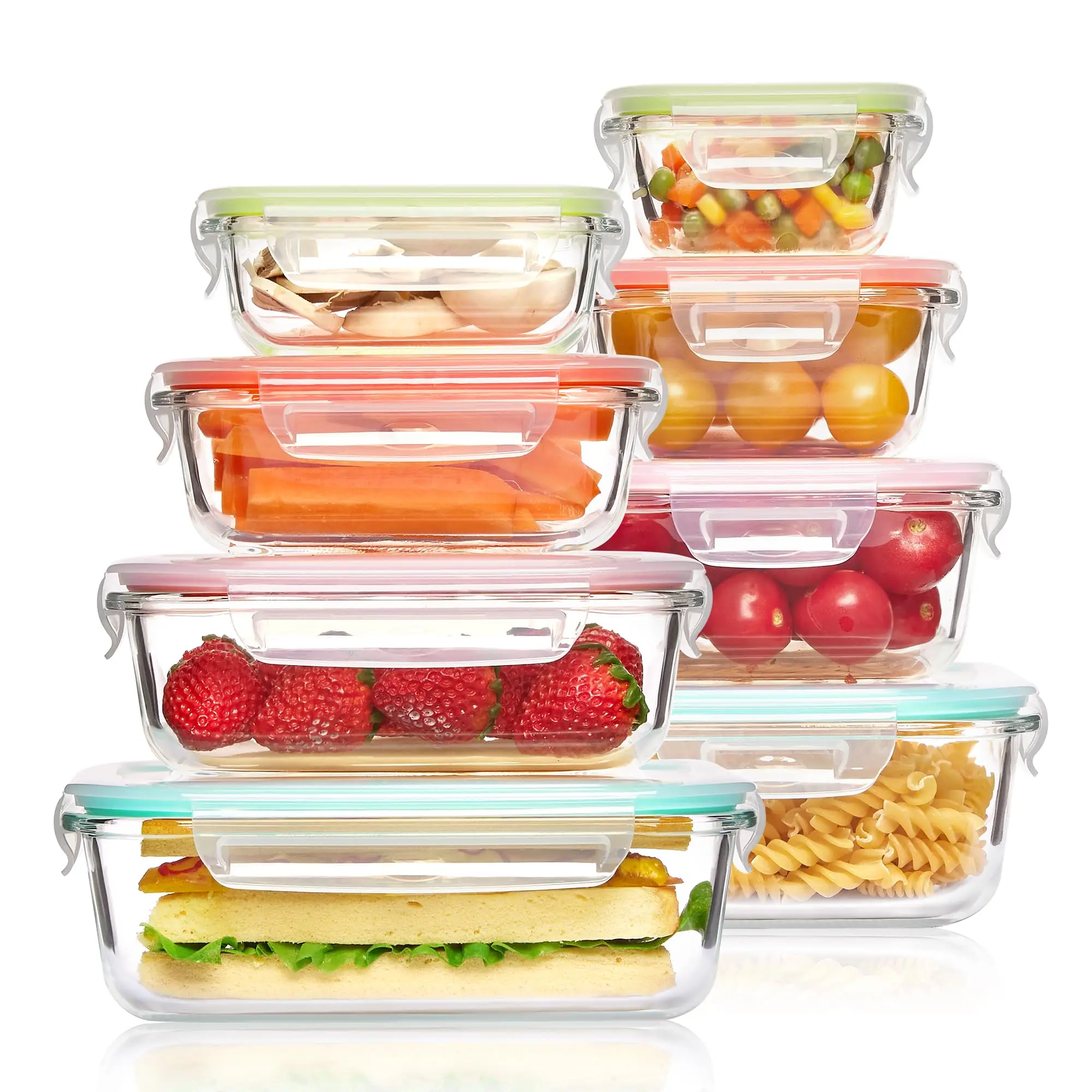 ガラスランチボックス食品保存容器、食事の準備、気密弁当箱、電 - Meal Prep Lunch Boxes のレビューと価格