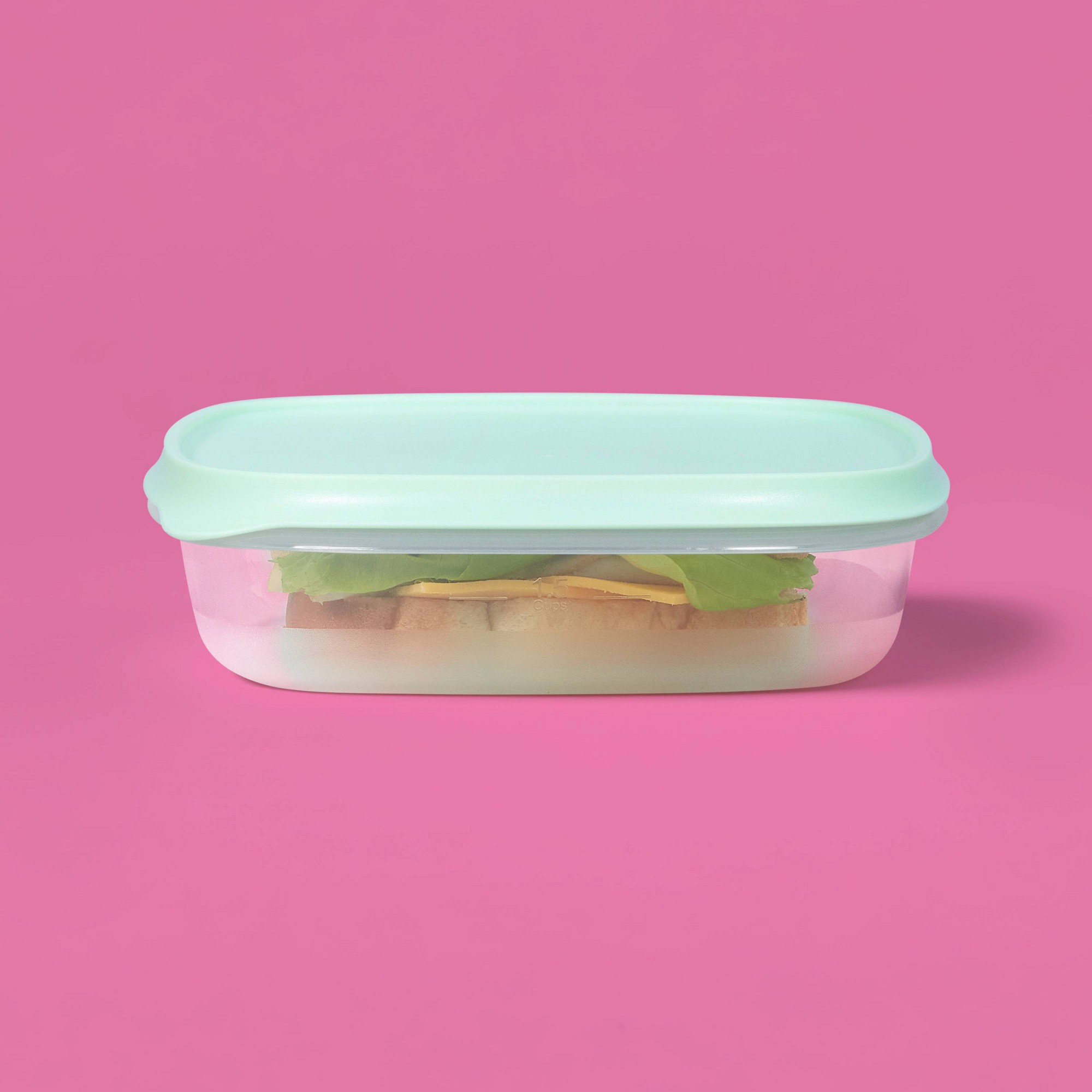 3立方インチの正方形食品保存容器、スナップ蓋付き、キッチン整 - Meal Prep Kitchen のレビューと価格