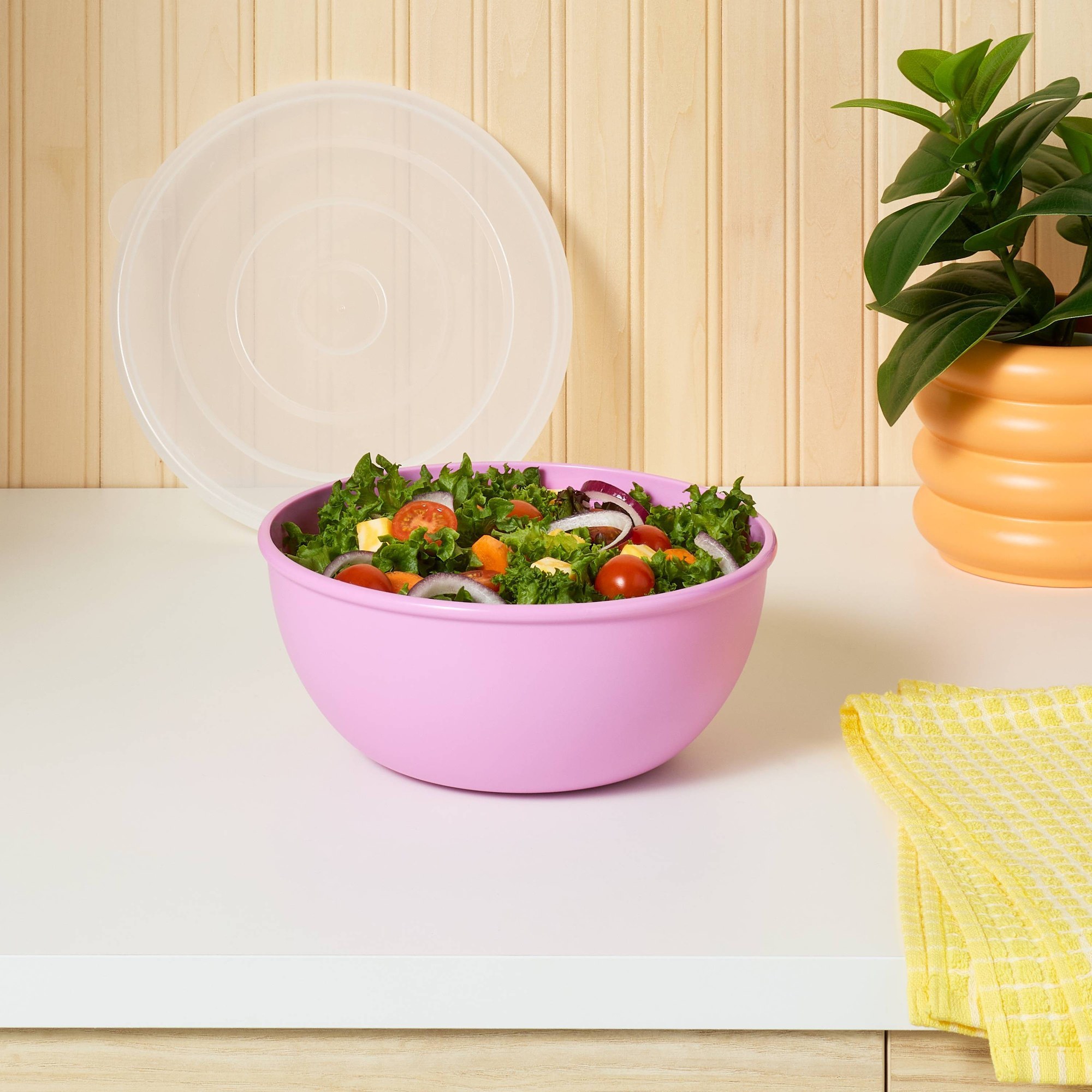 ピンクのボウルと一致する蓋、キッチン、寮、食事の準備や残り物 - Meal Prep Kitchen のレビューと価格