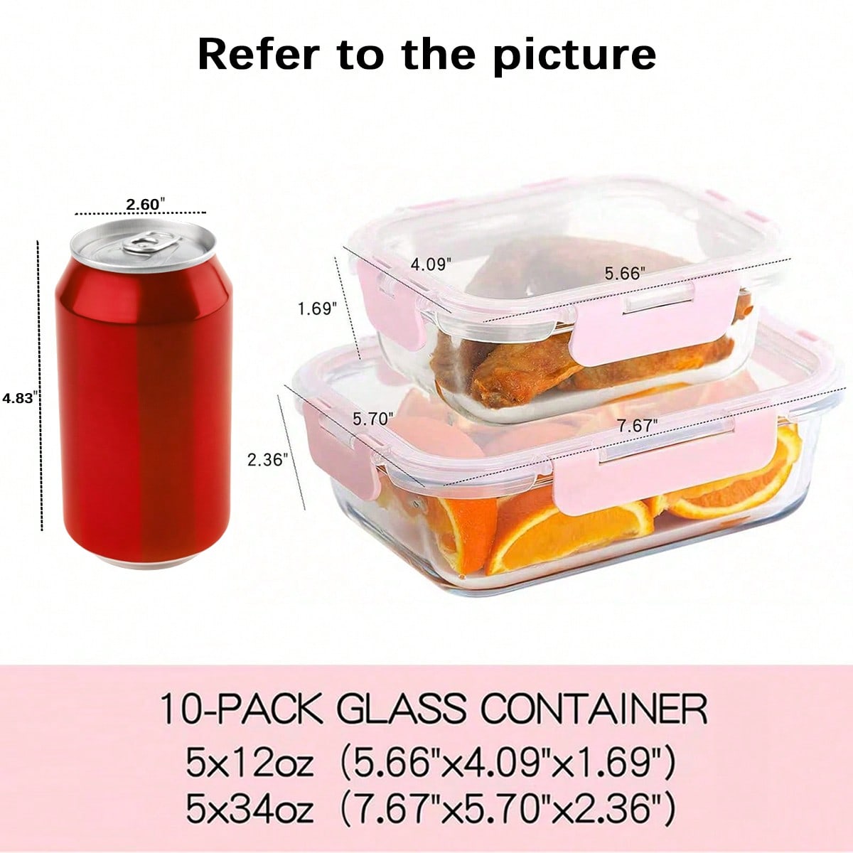 10個セット ガラス製ミールプレップ容器 モダンな透明食品保 - Meal Prep Lunch Boxes のレビューと価格